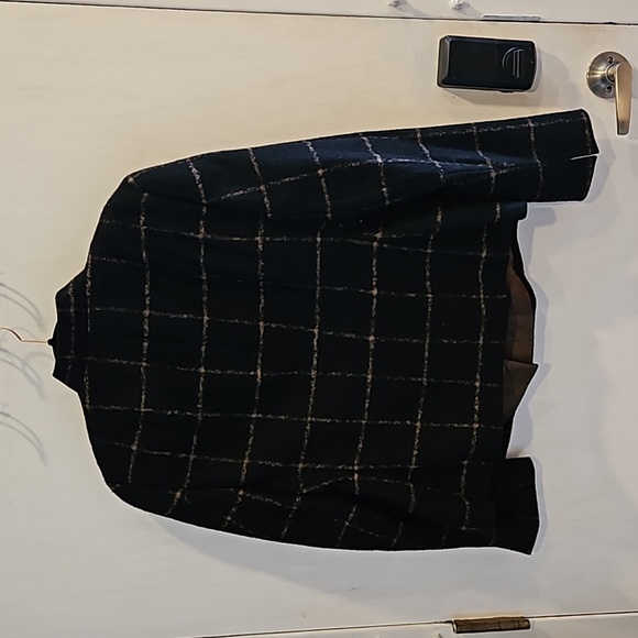 AKRIS Black and Brown Window Pane Wool Blend Jacket 14 - Picture 3 of 9